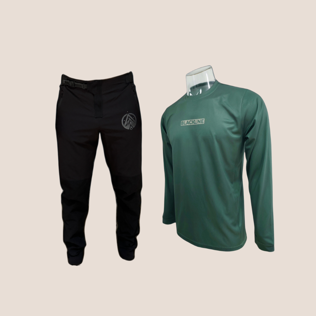 Exile MTB Trousers & Green Jersey Bundle